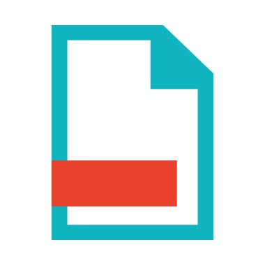 dosya kağıdı düz simgesi