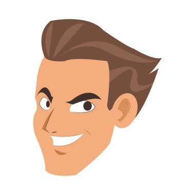 genç adamın simgesi gülümseyen yüzü