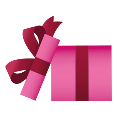 Hediye kutusu ile yay simgesi