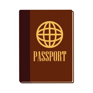 Passport ile dünya diyagram simgesi