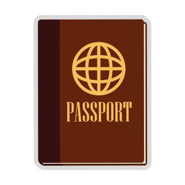 Passport ile dünya diyagram simgesi