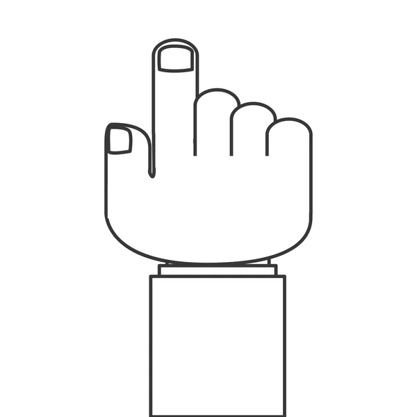 Lidská ruka podnikatel ikona — Stockový vektor