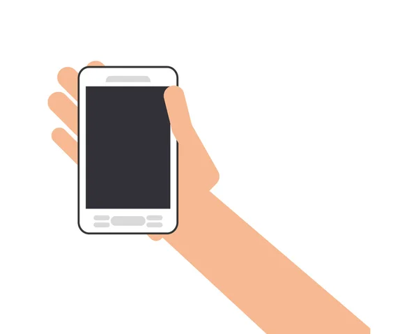 Ludzką ręką smartphone mobilnych — Wektor stockowy
