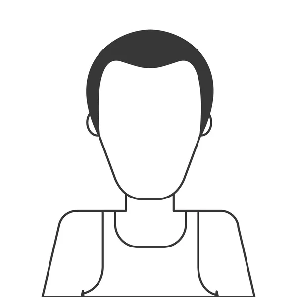 Homme jeune casual porter sport avatar — Image vectorielle