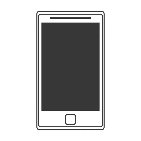 Smartphone téléphone mobile icône plate — Image vectorielle
