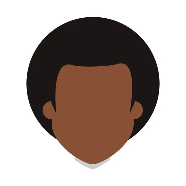 Afro mensen persoon pictogram avatar man — Stockvector