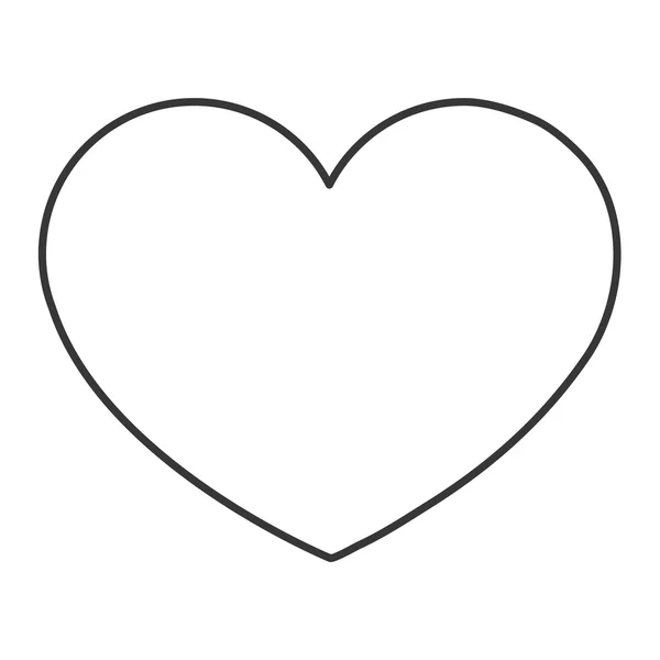 Icône de coeur ligne — Image vectorielle