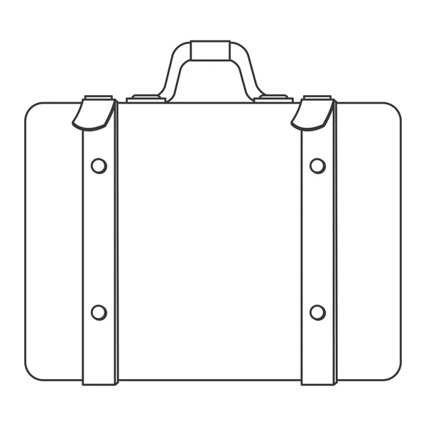 Valise avec icône de poignée — Image vectorielle