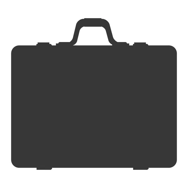 Valise avec icône de poignée — Image vectorielle