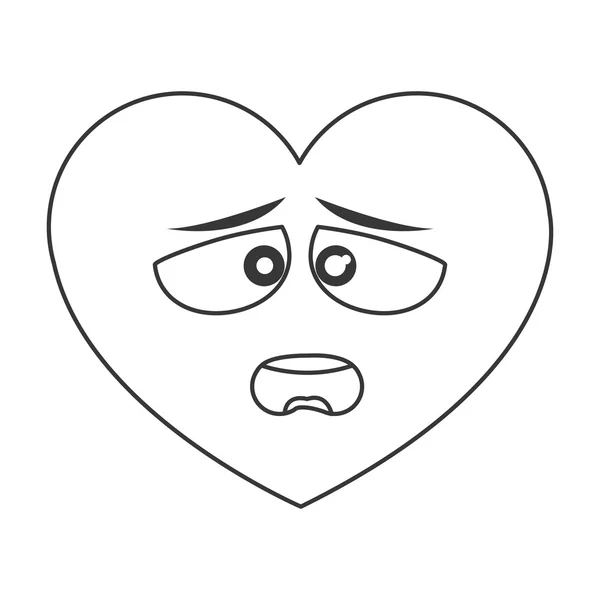 Ícone de desenho animado coração desgosto — Vetor de Stock