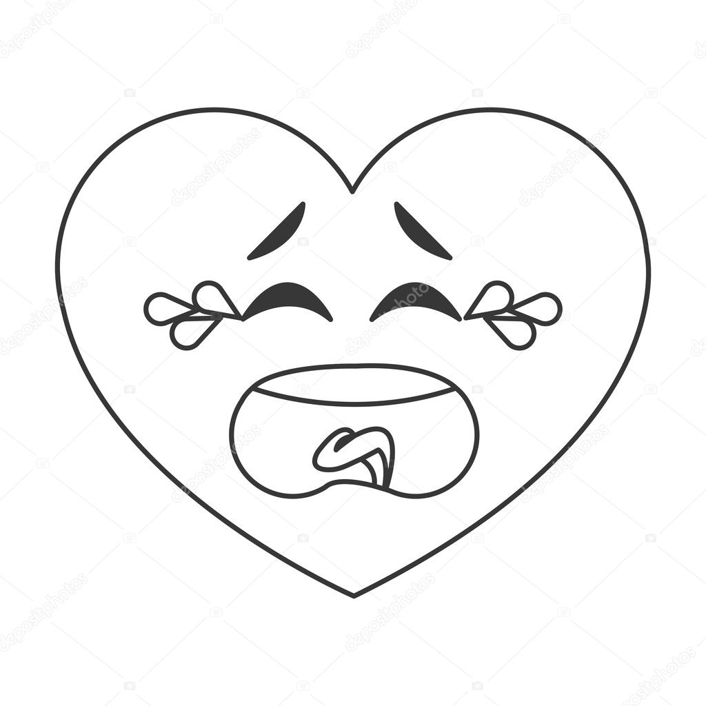 Crying Heart Cartoon Icon Vector Image By C Jemastock Vector Stock