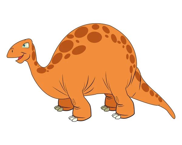 Cômico de dinossauro de desenhos animados bonito — Vetor de Stock