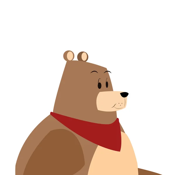 Urso desenho animado ícone de desenho animado cômico — Vetor de Stock