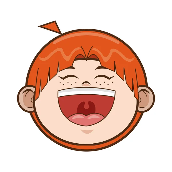 Niño feliz sonriendo — Vector de stock