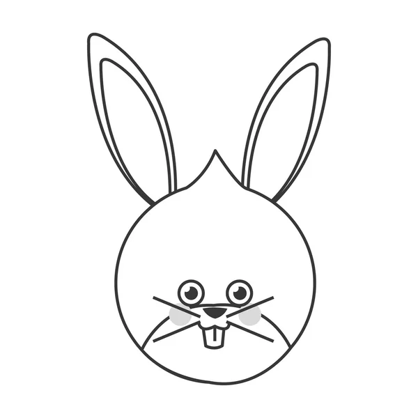 Lindo conejo icono plano — Vector de stock