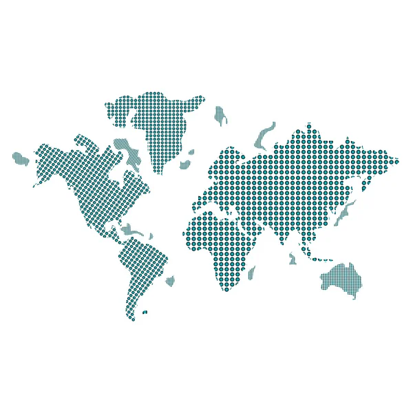 Texture geometrica icona mappa del mondo — Vettoriale Stock