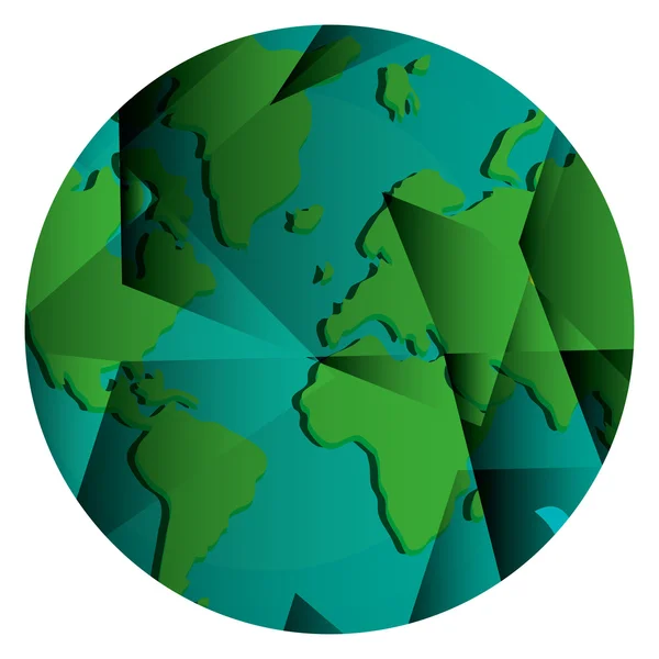 Geometriai textúra föld földgömb ikon — Stock Vector