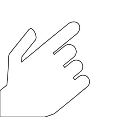 işaret parmağı simgeyle gösteren bir el