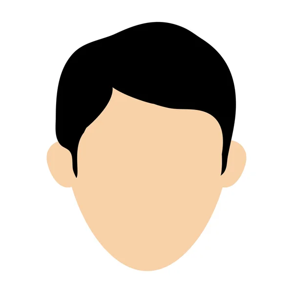 Faceless man portrait icon — Stock Vector