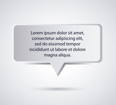 Gri kabarcık. Iletişim. Vektör grafiği