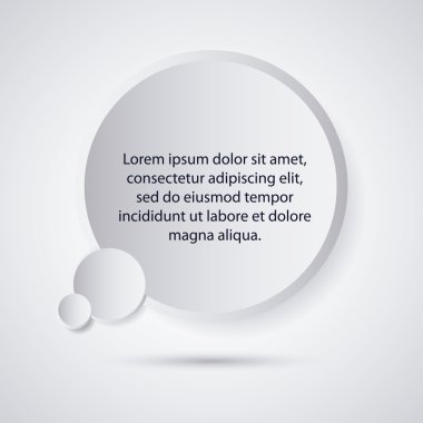 Gri kabarcık. Iletişim. Vektör grafiği