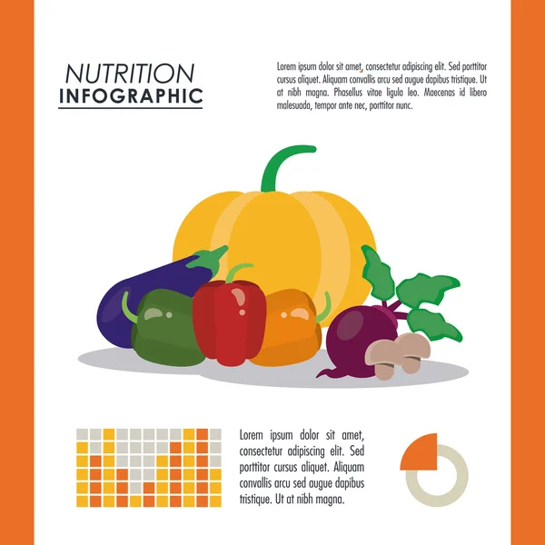 Icona infografica. Design nutrizionale. Grafico vettoriale — Vettoriale Stock