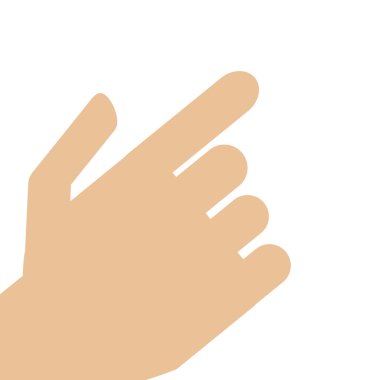 hand pointing with index finger icon clipart
