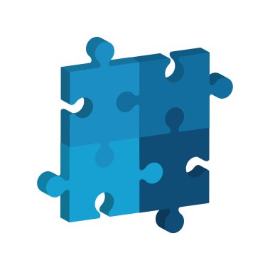 dört bulmaca parçaları simgesinde kare