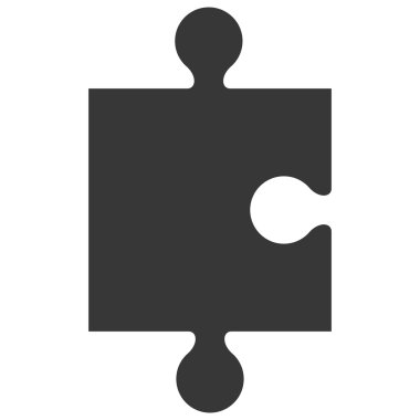 bulmaca parçası simgesi siluet