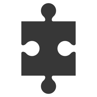 bulmaca parçası simgesi siluet