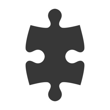 bulmaca parçası simgesi siluet