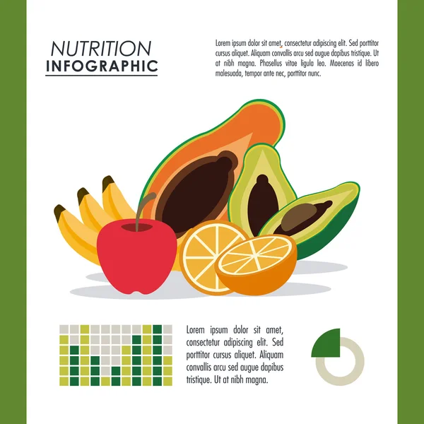 Icône infographique. Design nutritionnel. Graphique vectoriel — Image vectorielle