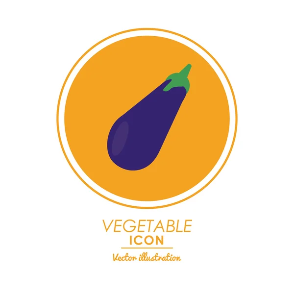 Auberginen-Symbol. gesundes Lebensmitteldesign. Vektorgrafik — Stockvektor