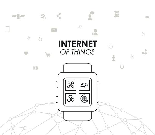Mira el icono. Diseño de Internet de las cosas. Gráfico vectorial — Vector de stock