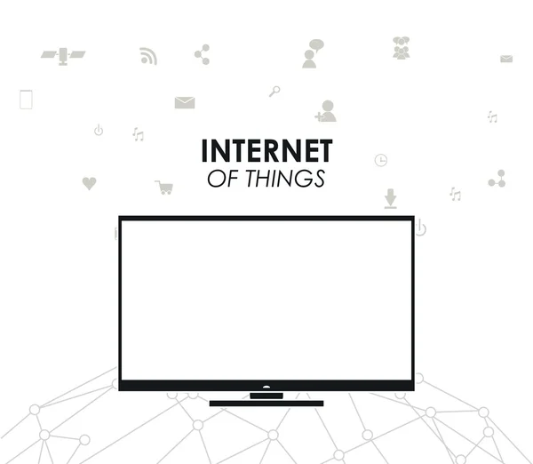 Icono de TV. Diseño de Internet de las cosas. Gráfico vectorial — Vector de stock