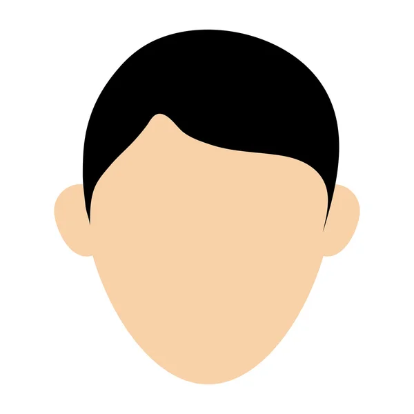Icône portrait d'homme sans visage — Image vectorielle