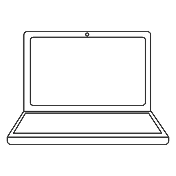 Pictogram van de voorzijde van de laptop — Stockvector