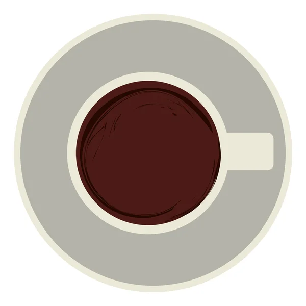 Xícara de café topview ícone —  Vetores de Stock