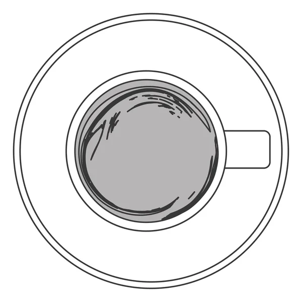 Koffie beker topview pictogram — Stockvector