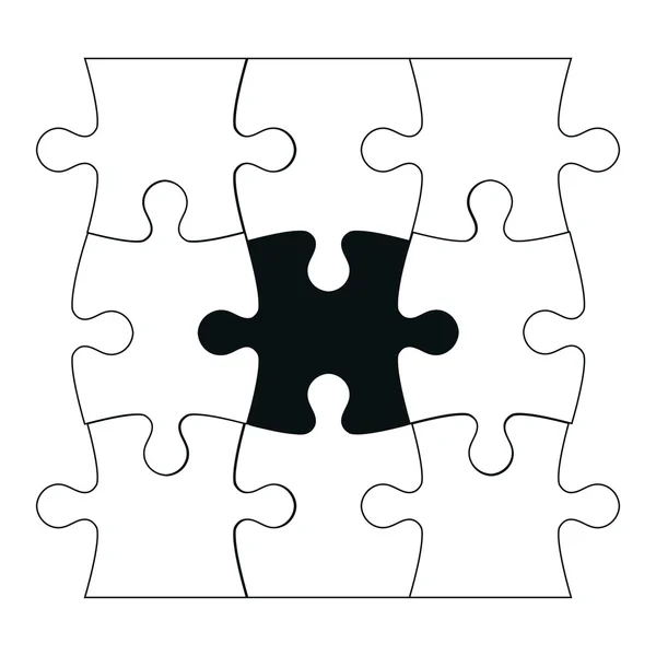 Puzzle peças ícone —  Vetores de Stock