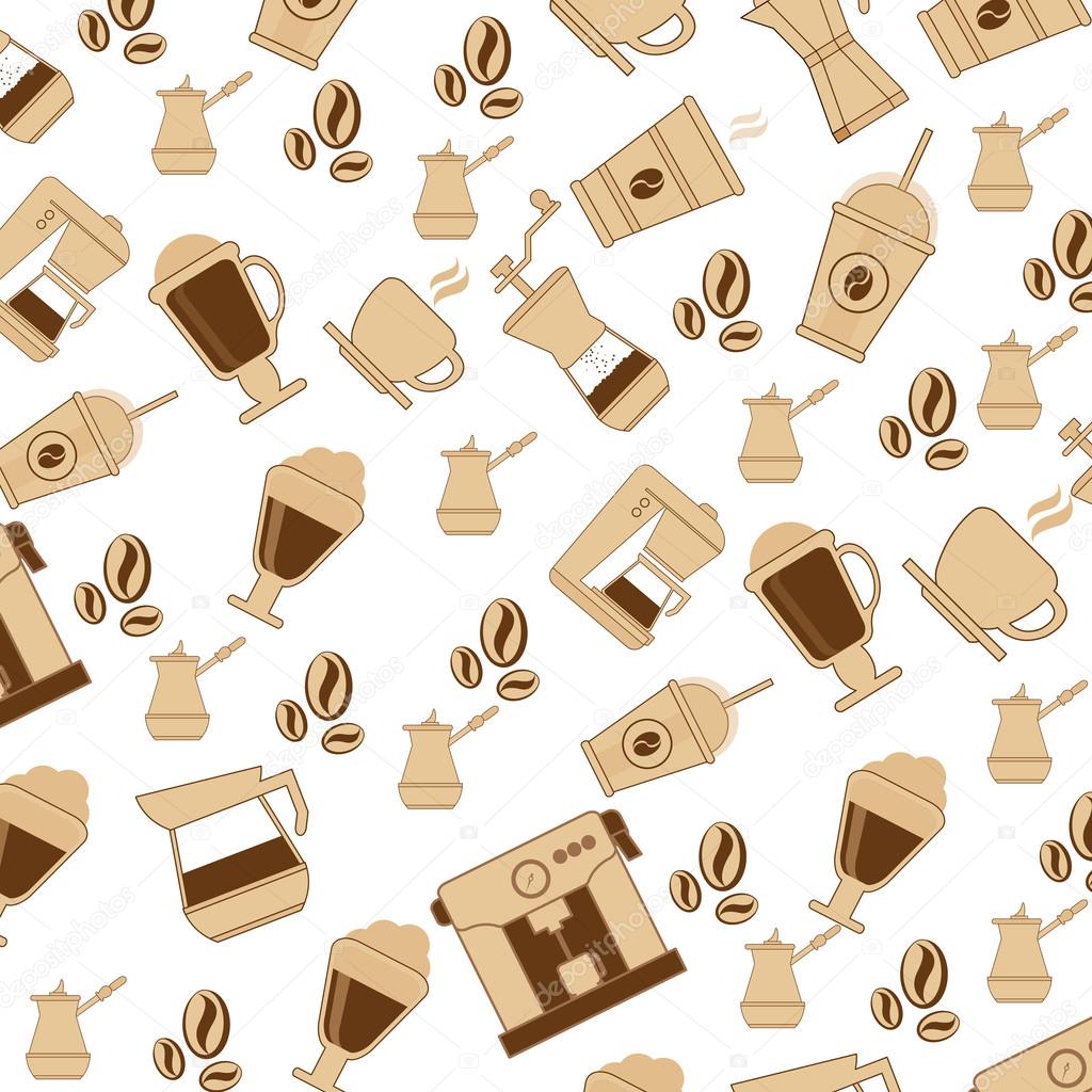 Wallpaper Coffee Theme Coffee Theme Wallpaper Icon Stock Vector C Jemastock