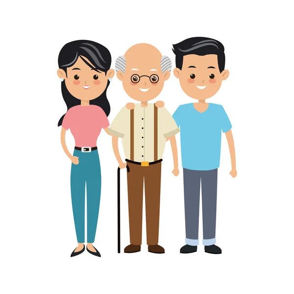 stock vector Grandfather and parents icon. Family design. Vector graphic