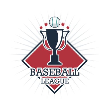 Beyzbol kupa. Spor tasarım. Vektör grafiği