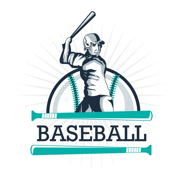 Baseball player. Sport design. Vector graphic — Stock Vector