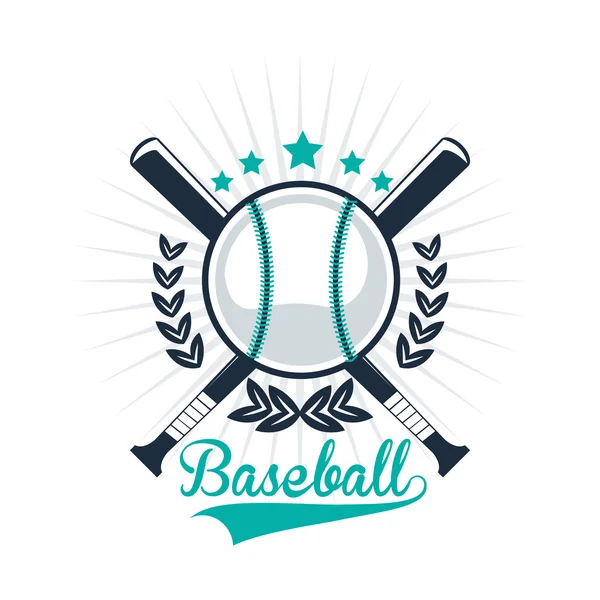 Ball and Bat of Baseball. Sport design. Vector graphic — Stock Vector