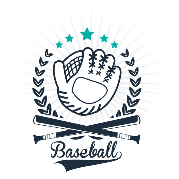 Guante de béisbol. Diseño deportivo. Gráfico vectorial — Vector de stock