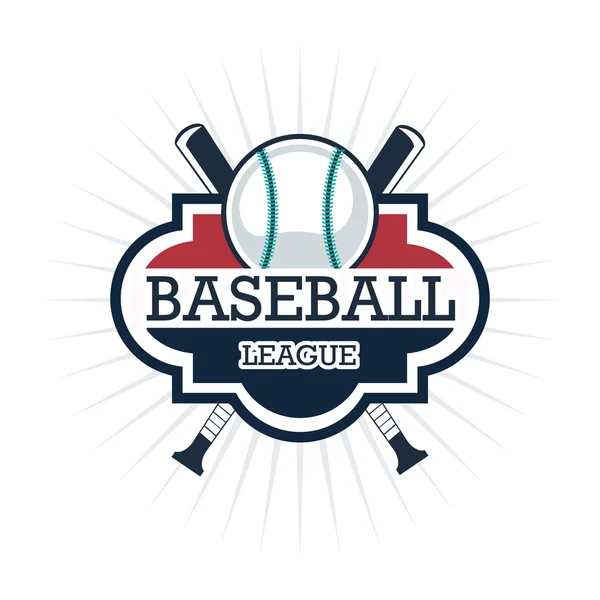 Ball and Bat of Baseball (en inglés). Diseño deportivo. Gráfico vectorial — Vector de stock