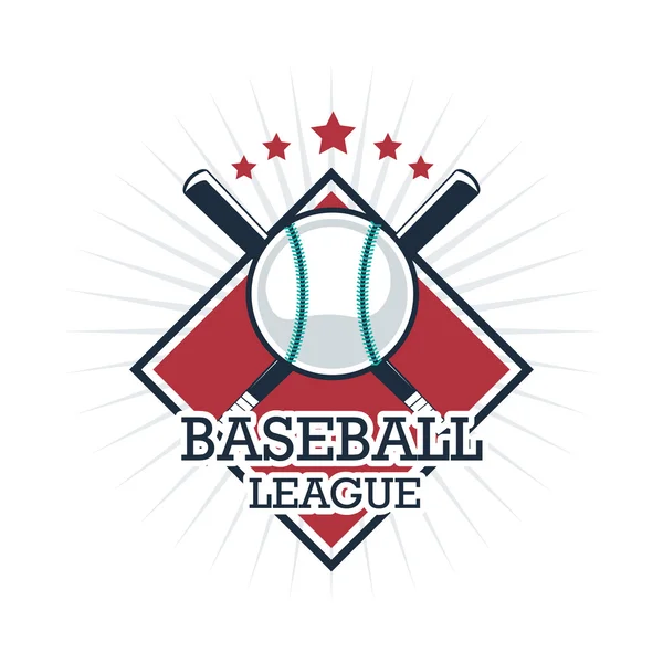 Ball and Bat of Baseball. Sport design. Vector graphic — Stock Vector