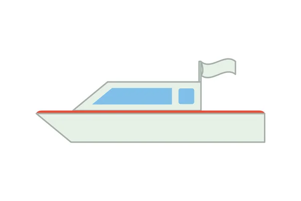 Enda yacht ikonen — Stock vektor