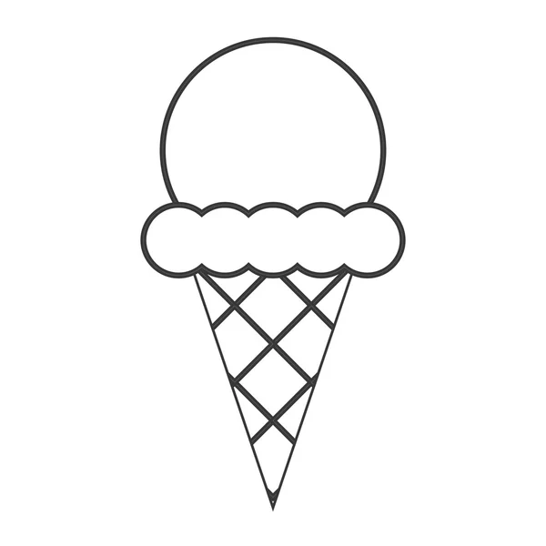 Ice cream cone icon — Stock Vector